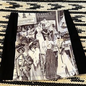 Printed black and white skirt